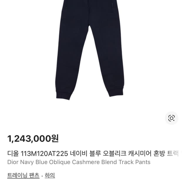 디올 오블리크 조거팬츠