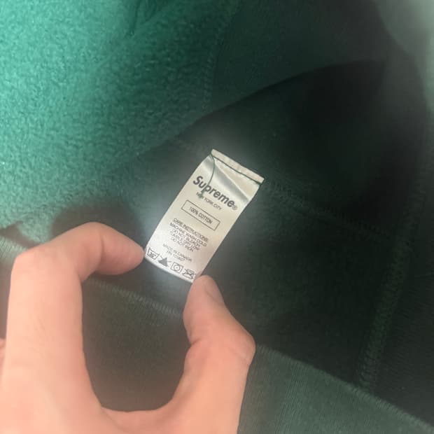 슈프림 S로그 후드티 블랙,그린
