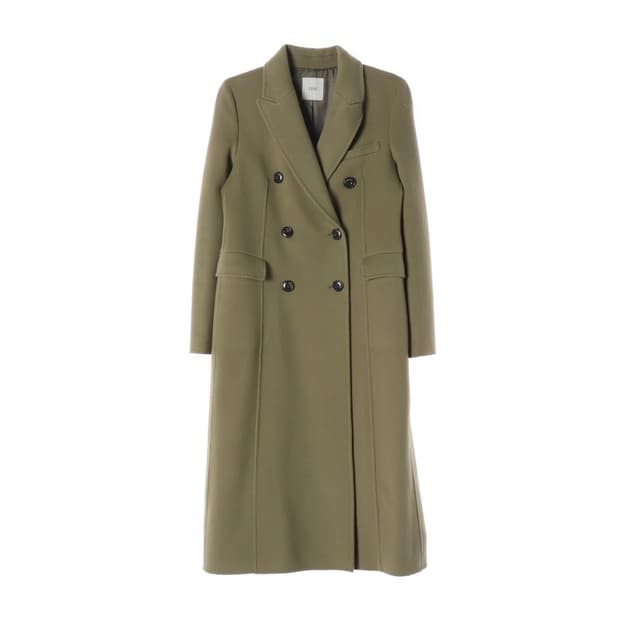 ZOOC 울 100프로 더블 버튼 롱 코트 55