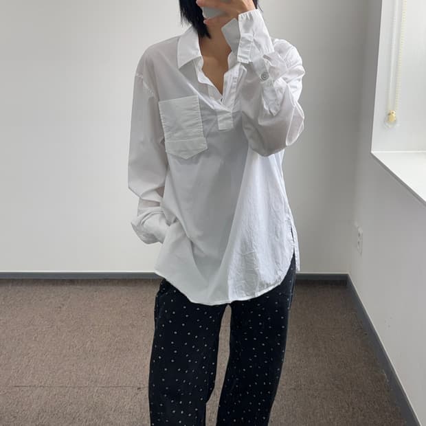 Wooyoungmi 우영미 백 로고 화이트 셔츠