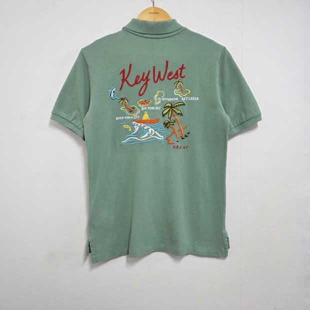 90 폴로 랄프로렌 서핑 자수 반팔 카라티셔츠 민트