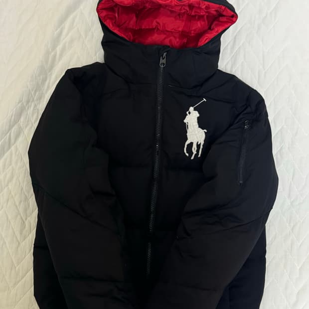 폴로 빅포니 패딩 블랙