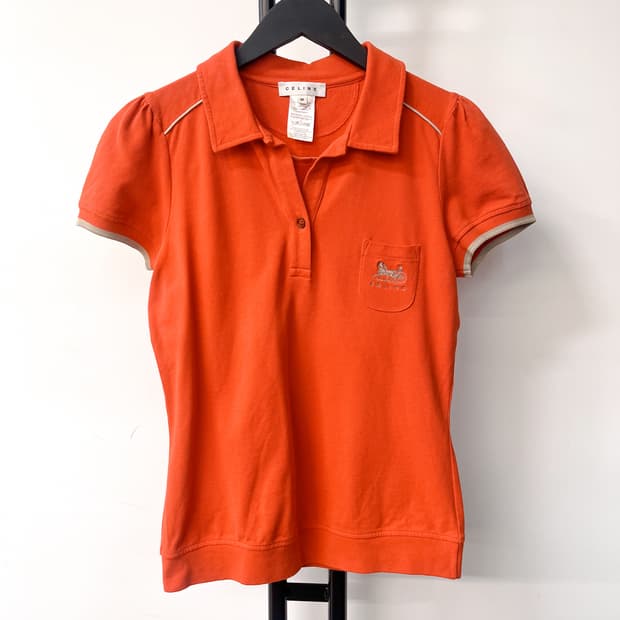 셀린느 캐리지 로고 PK 셔츠