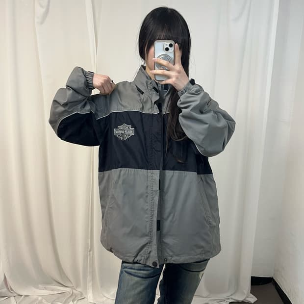 Harley-Davidson grey bomber jacket