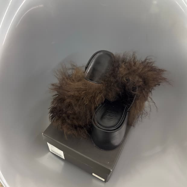 Ray Beams RBSl Fur Platform Sandals/ 38