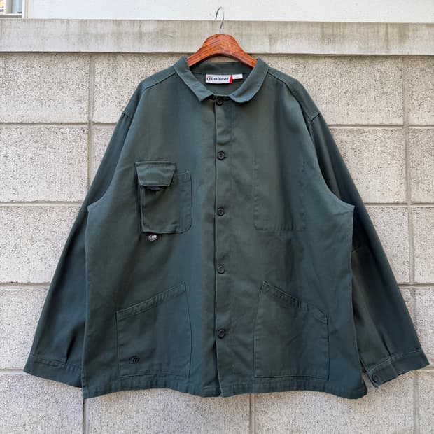 OVERSIZED GREENFRENCH MOLINEL 그린프렌치워크자켓