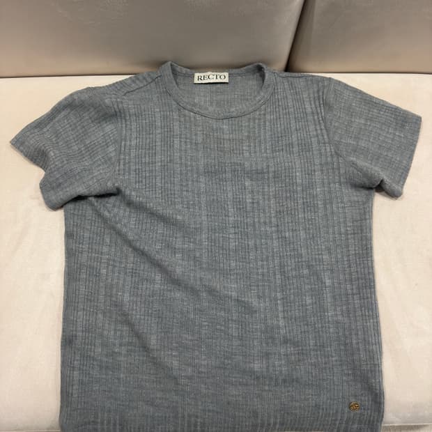 렉토 울 블렌드 팁 티셔츠 그레이 s 사이즈 팝니다.