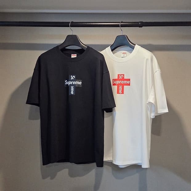슈프림 크로스 박스로고 티셔츠