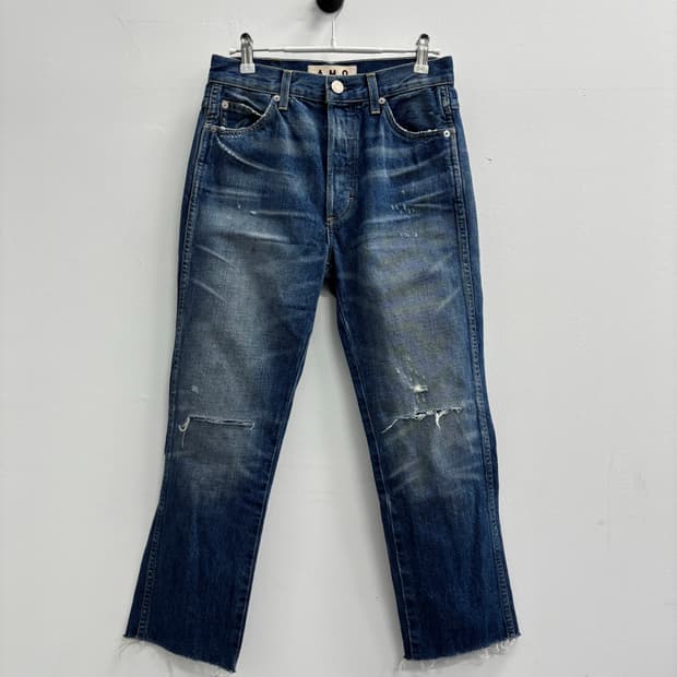 AMO(에이엠오) 컷오프 디스트로이드 데님 팬츠