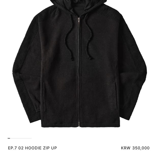 [XL] Xlim EP.7 02 HOODIE ZIP UP (Black)