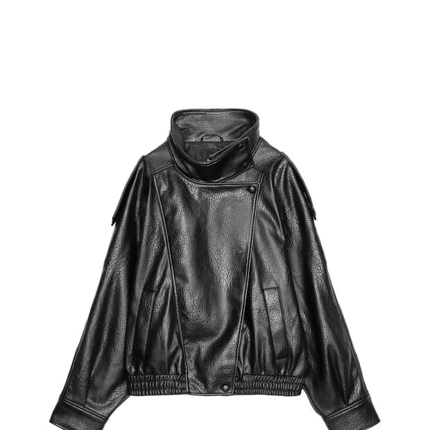 자라 ZARA 페이크 레더 점퍼
