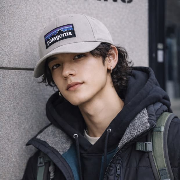 Patagonia 파타고니아 P-6 로고 클래식 볼캡 (라이트 그레이)