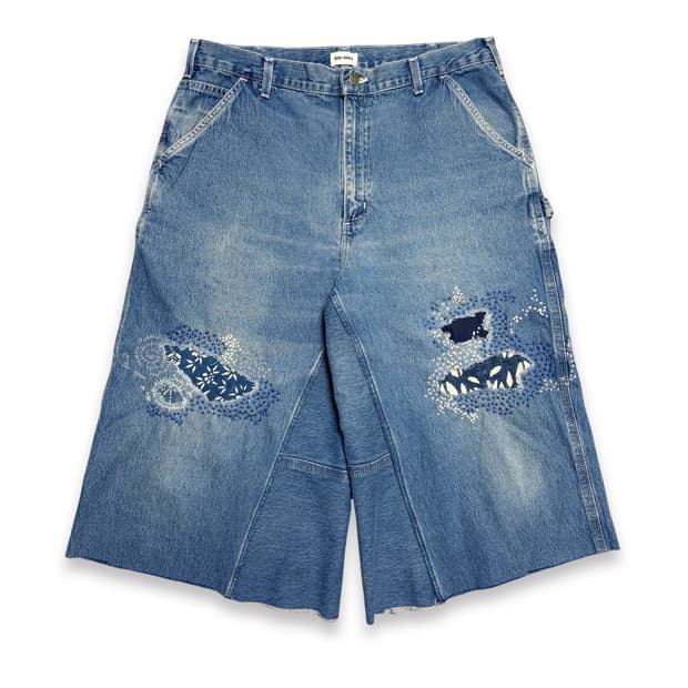 Carhartt Boro Sashiko Distressed Shorts