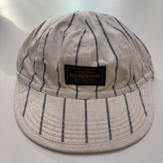 네이버후드(Neighborhood) 스트라이프 메카닉 캡