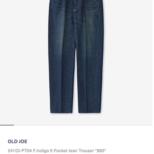 올드조 980 데님 5 pocket jean old joe