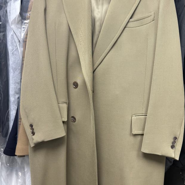 AURALEE 오라리 더블 클로스 하드 트위스트 체스터필드 코트 3