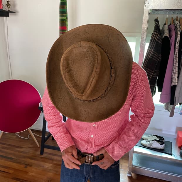 henschel leather hat(USA made)