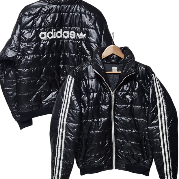 아디다스 삼선 유광 올드스쿨 경량 점퍼 자켓
