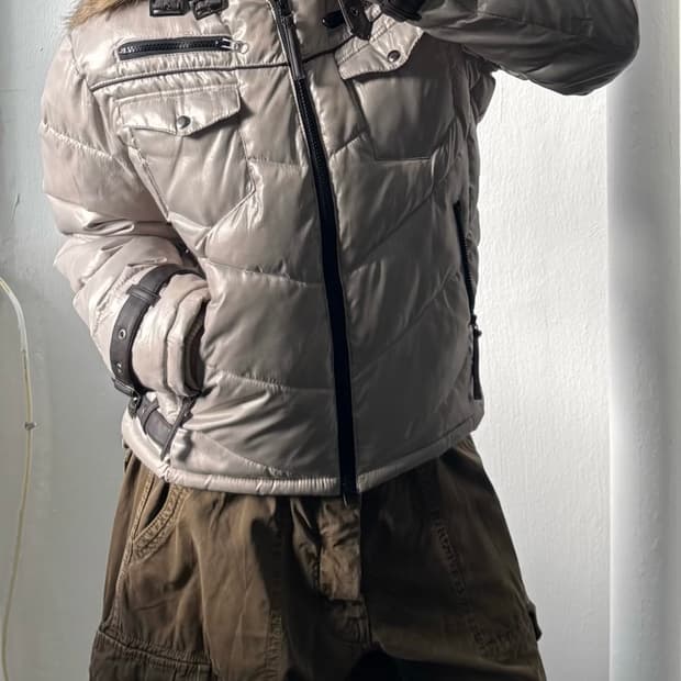 Semantic Design Fur Trim  padded Jacket