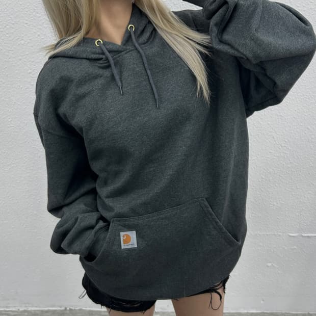 칼하트 미니로고 차콜 후드 XL