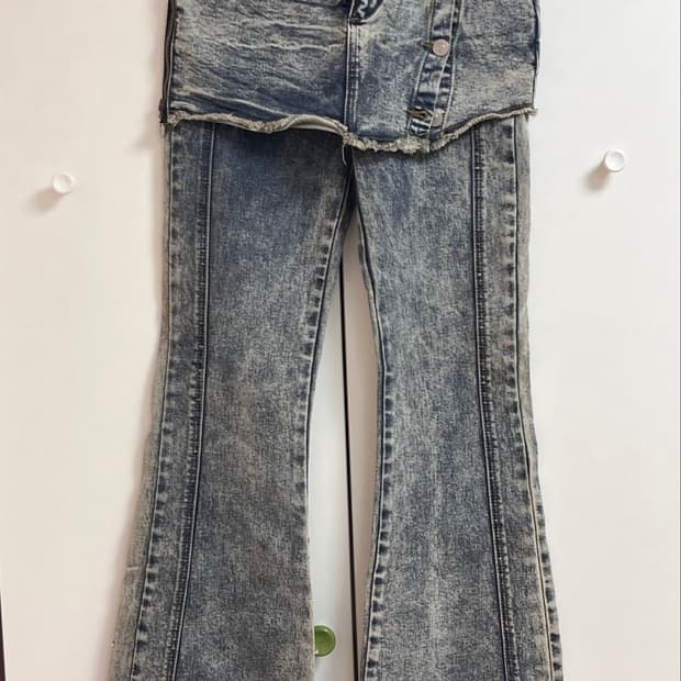 유즈 청 부츠컷 데님 S