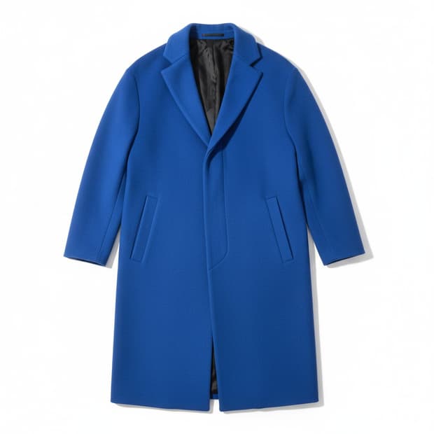 syatem 블루 롱 코트