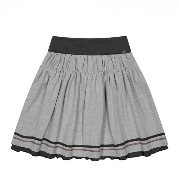 코이세이오 브라이스돌 폴딩 셔링 스커트 멜란지 그레이