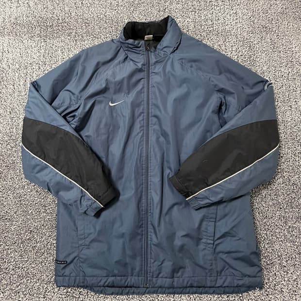 빈티지9. 나이키 올드스쿨 파이핑 점퍼 블루 바람막이 