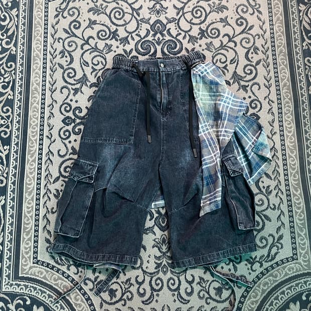 M RELABEL 데님 하프 팬츠/W2697