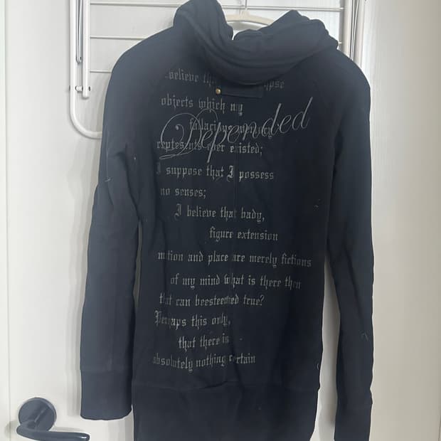 빈티지레터링펑크롱후드집업