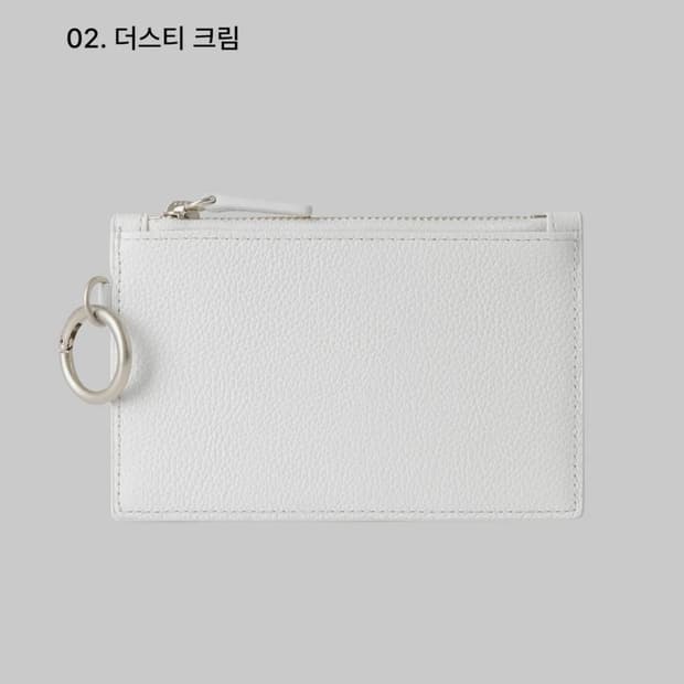 그레인 레더 링 홀더 카드 지갑
