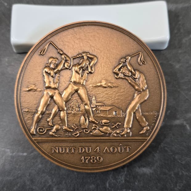 FRANCE, "NUIT DU 4 AOUT 1978" Bronze