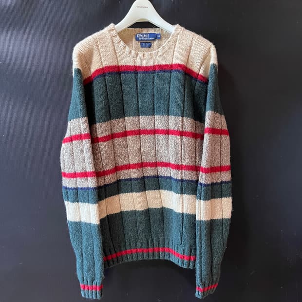 00s 폴로 랄프로렌 멀티 혼방 코튼 울 린넨 실크 니트