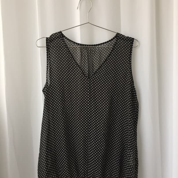 [vintage] Dot mash sleeveless top