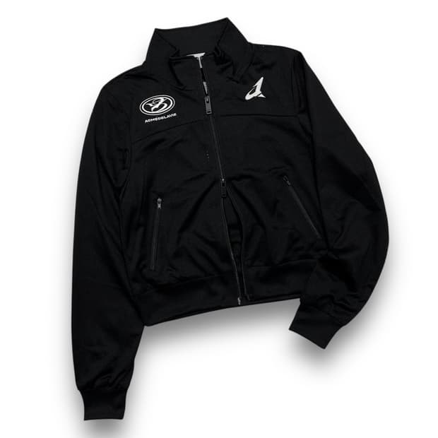 아크메드라비 딥 다크 니들워크 메쉬 크롭탑 져지