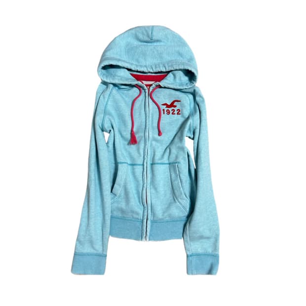 홀리스터 빈티지 스카이블루 후드집업