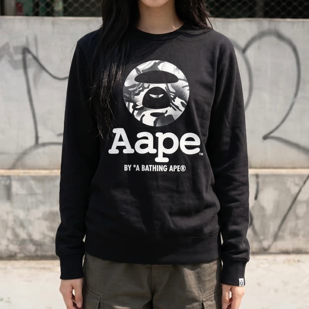 S/ 베이프 AAPE 사루카모 맨투맨