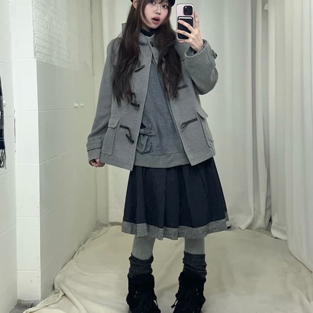 그레이 너드 니혼진 모리걸 떡코 코디세트