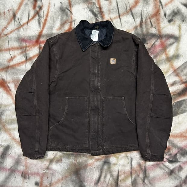 칼하트 J02 액티브 캔버스 자켓 다크브라운