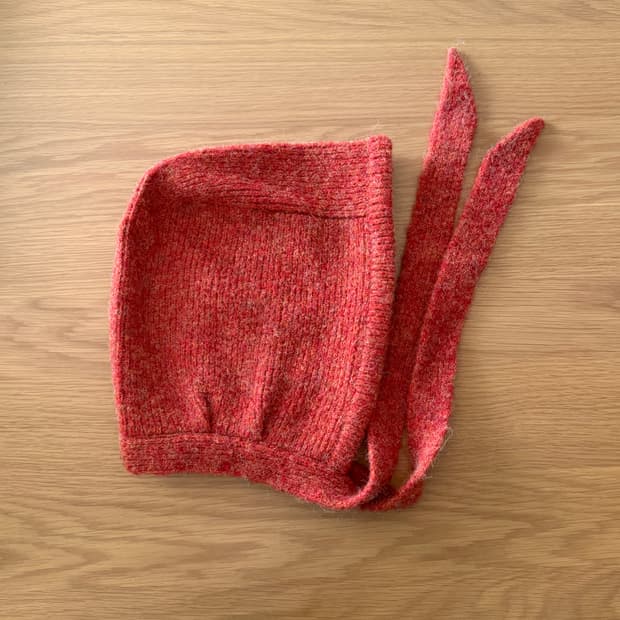 꾸아페 리본 바라클라바 오렌지레드