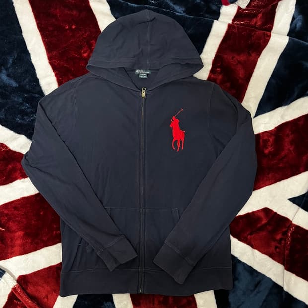 폴로 랄프로렌 네이비 후드 집업 105