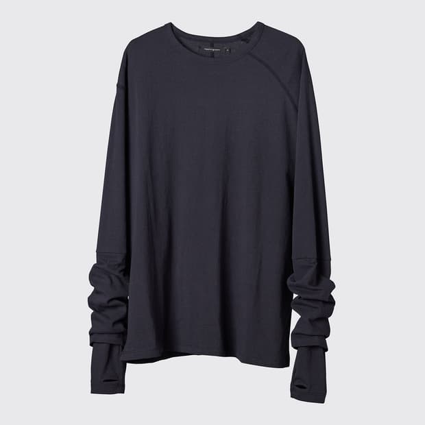 해칭룸 더블 슬리브 티 차콜 [4]