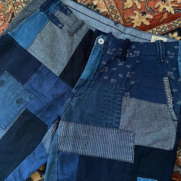 🌊Polo sashiko patchwork shorts
