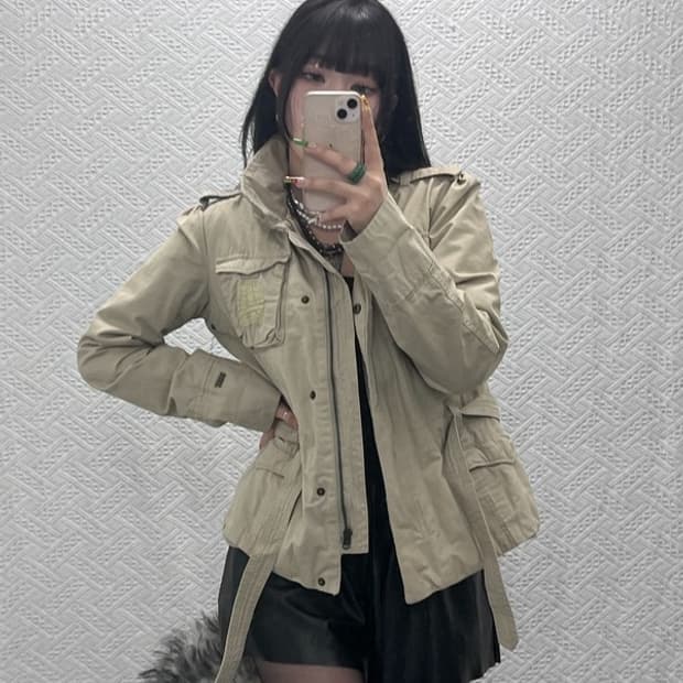 리바이스 빈티지 벨티드 밀리터리 워크 헌팅 자켓 L C09502