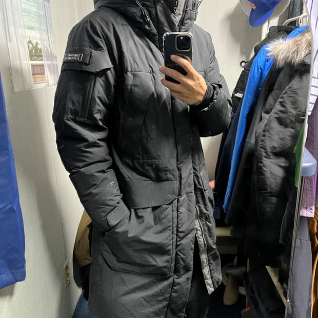 내셔널지오그래픽 구스다운 롱패딩 100L 