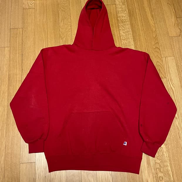 [L] 칸예 90s USA 빈티지 러셀 후드 레드