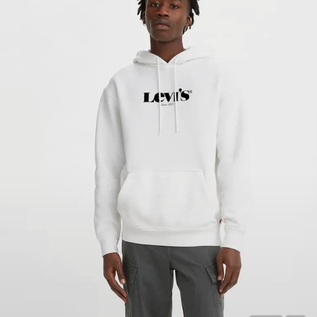 리바이스 릴렉스 그래픽 후디 화이트