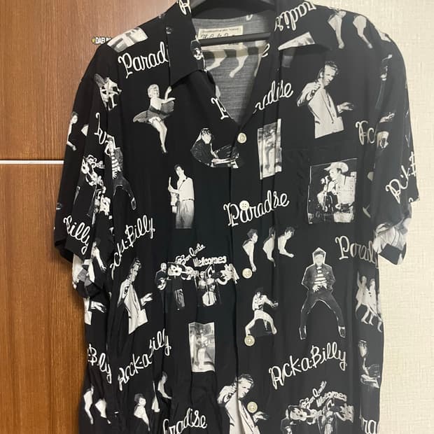 와코마리아 로커빌리 하와이안셔츠 M