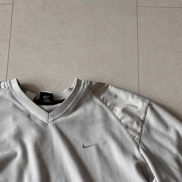 00s 빈티지 나이키 Y2K 테크 V넥 플리스 L