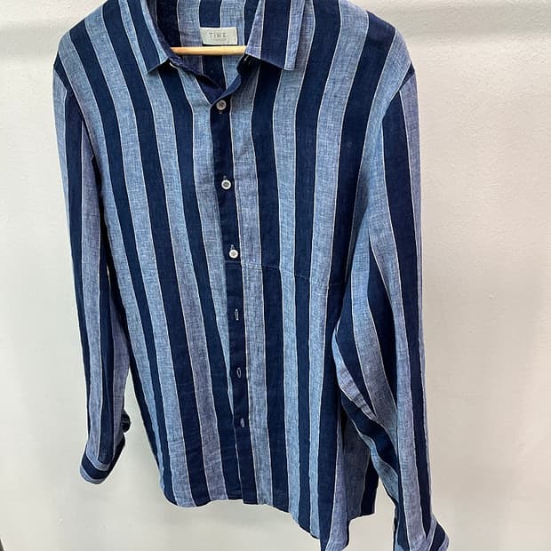 105) 타임 스트라이프 린넨셔츠 